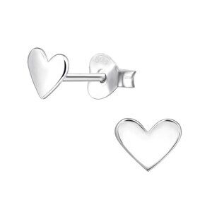 Sterling Silver Heart Earrings - Timeless Classic Design